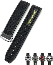 [KAVJU] Natural Rubber 20mm 21mm 22mm Watchband For Omega Speedmaster Seamaster 300 Soft Silicone Moonwatch S Watch Strap Men