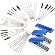 MAEZOE 6 Sets Carburetors Carbon Dirt Jet Remove Cleaner, 39 pcs Cleaning Wires, 30 pcs Needles and 15 pcs Brushes Cleaning Tool Kit Motorcycle Moped Welder Carb Spray Gun Cleaner