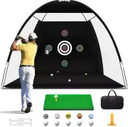 Golf Practice Net with Hitting Mat for Backyard Driving & Chipping Training