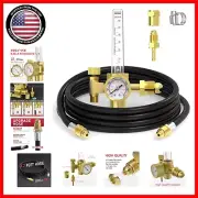 Lightweight Copper Argon Regulator with 8ft Hose - Perfect for Welding Projects