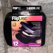 New LaserLine FDP12 FlipDisc 12-Disc CD/DVD Hard Case Holder Storage Wallet