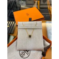 在飛比找蝦皮購物優惠-鹿晉歐美精品🦌 Hermes 愛馬仕 黑金小H項鍊