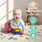 Playpals Kids Play Mat Baby Crawling Folding Double Pad XPE Foam Non-slip Carpet