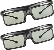 DLP Link 3D Glasses Fit for AWOL VISION LTV-2500 LTV-3000 Pro LTV-3500 Pro, Vanish TV & Other 3D Projectors, Rechargeable Active Shutter 3D Glasses, 2 Packs
