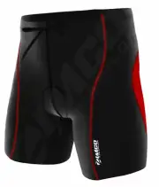 Zimco Elite Men Compression Triathlon Shorts Cycling Tri Short Swim Short Red