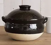 Old-IGA ware Japanese DONABE Earthen Rice Pot 4-go/ 4 cup Black TOJIKI