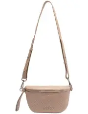 [Mocha] Chevron Leather Bum Bag in Beige