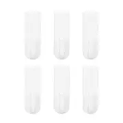 6pcs Bathroom Hooks No Drilling Easy Installation Wall Hooks Stylish Simple Plastic Adhesive Hooks for Towel Robes Hats Clothes
