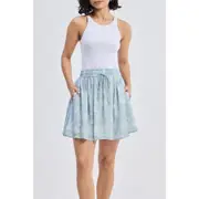 Reistor Drawstring Short Skirt in Blue Florals in Floral Whispers at Nordstrom, Size Small