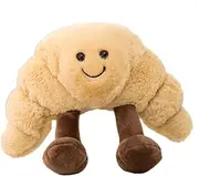 9" Croissant Plush Toy Cute Croissant Bread Pillow Stuffed Animal Funny Soft Food Plushie