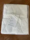 Pottery Barn Cocoon Voile Quilted EURO Sham -White(ivory)NEW