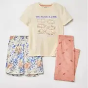 NEW Cat & Jack Kids' "How to Draw a Shark" 3 Piece Pajama Set