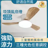 在飛比找PChome24h購物優惠-42吋實木扇葉吊扇燈 新款隱形吊扇燈 餐廳客廳風扇燈 變頻北