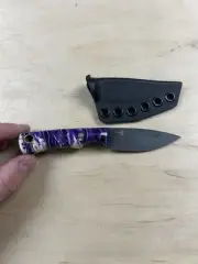 Scrawny Lumberjack Custom Seeker Fixed Blade Knife Purple Wooly Molar / AEB-L