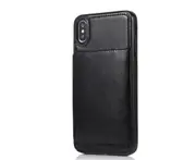 P04 Black Magnetic Wallet Crazy Horse Print Smartphone Case for IPhone14 Pro 6.1 inch
