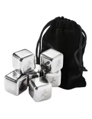 [Maxwell & Williams] Cocktail & Co Reusable Ice Cubes Set of 6 Gift Boxed in Stainless Steel