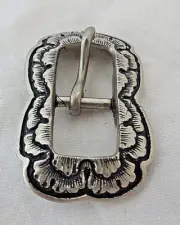 Jeremiah Watt White Bronze 1/2" Buckle Peony Center Bar Horse Tack Headstall New