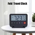 LCD Traveling Alarm Clock Fold Electronic Wall Clock Display Table Clock