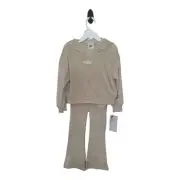 Nike Girl's 3T Two Piece Set Flare Leg Pants Hooded Top Long Sleeve Velour NWT