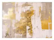 White Gold Abstract Canvas Print
