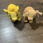 Disney Lion King Simba &Nala Stuffed Plush Toys NWT
