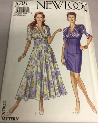 NEW LOOK PATTERN - 6701 LADIES Dress Pattern 8-18 New