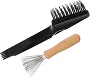1 Set Brush Cleaning Tool Hair Brush Cleaner Rake Clipper Brush Cleaner Comb Hair Remover Cleaner Comb Mini Hair Brush Hair Brush and Comb Cleaner Double Sided Brush Abs Curls