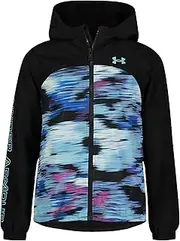 [Under Armour] Girls' Windbreaker, Zip-up Jacket, Water Repellent and Windproof