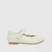NEW Clarks Audrey II JNR girls white pearl mary jane shoe size 34 D party event