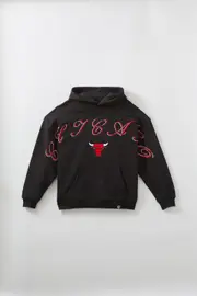 [Factorie] Factorie - Nba Hoodie - Lcn nba black/bulls cursive script L LCN NBA BLACK/BULLS CURSIVE SCRIPT