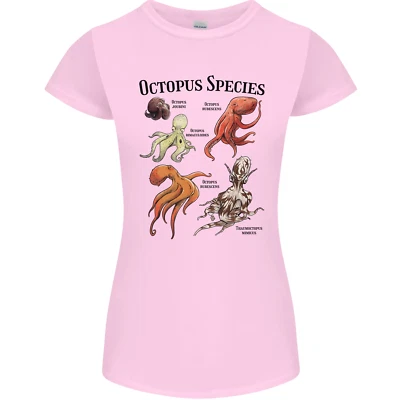 Octopus Species Sealife Scuba Diving Womens Petite Cut T-Shirt