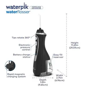 【免運保固1年】 Waterpik WP-582 手持式沖牙機 黑色 鋰電池國際電壓 取代 WP-562