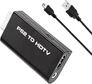 Mcbazel HDMI Adapter Converter for PS2,480i 480p 576i Display Mode to HDMI Converter Video Adapter for HDTV HDMI Monitor with 3.5mm Audio Output