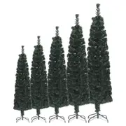 Artificial Slim Christmas Tree with Stand Xmas Decoration Fibre Optic vidaXL