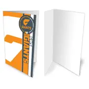 Greater Western Giants AFL Greeting Card with Team BADGE Birthday Christmas Fathers Mothers Day