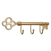 Classic Wall Mounted Key Holder Hook Rack, Vintage Key Rack for Entryway () Gold