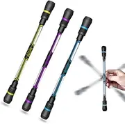 KARELLS Spinning Pen, Rolling Finger Rotation Pens, Professional Spinning Pen, Non-Slip Rotating Pens (Pack of 3, Multicolor, Roller Ball Pen)
