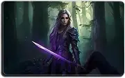 MTG Lathril Blade of The Elves Playmat - Premium Stitched Edge Custom Art Game Mat 14x24 inches - Great for MTG Elf Commander Decks - Perfect for MTG Lathril, Blade of The Elves Decks