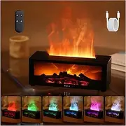 Mini Fireplace Diffuser,Fireplace Humidifier,Fireplace Diffuser,Mini Diffuser Fireplace for Essential Oils,Flame Diffuser Humidifier,Essential Oil Diffuser,Simulated Fireplace Flame Humidifier (A)