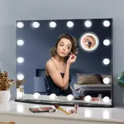 Vanity Mirror with Makeup Lights, Large Hollywood 65×53Cm Light Mirrors 18 LED B