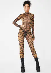[Trickz N' Treatz] Bad Bish Anthem Tiger Catsuit