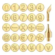 28 Pieces Wood Burning Tip Number Wood Burning Tool Number and Symbol Set4041