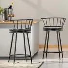 Bar Stools Metal Stool Set of 2 Kitchen Counter Barstools Dining Chair Swivel