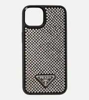 [Prada] Prada Crystal-embellished iPhone 13 case One Size gold
