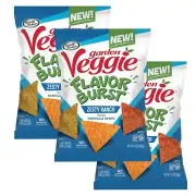 Sensible Portions GARDEN VEGGIE BURST ZESTY RANCH Tortilla Chips, 12 oz 3 Bags