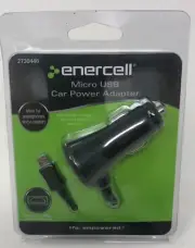 Enercell Micro USB Car Power Adapter Charging Smartphones 12-24V 6ft coiled cord