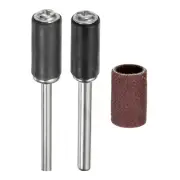 3pcs Sanding Drums Sleeves Set 1/4 Inch Grit 320 Sanding Sandpaper with Mandrel
