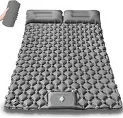 Double Sleeping Mat, Portable 4" Thick Inflatable Sleeping Mats with Foot Pump Bag, Sleeping Mats Camping for 2 Person, for Tent,Car,Truck or Van,4 Season Sleeping Pads B