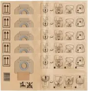 MAKITA P-70194 PAPER DUST EXTRACTOR / VACUUM BAGS x5 – SUIT 446L, VC3012L, VC301