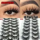 Wispy Flared Fluffy 5D Faux Mink Hair False Eyelashes Crisscross Lash Extension